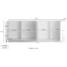 Design-Holz-Sideboard Buffet für Wohnzimmer 241cm, 4 Türen, Jupiter MR L2 Lagerbestand