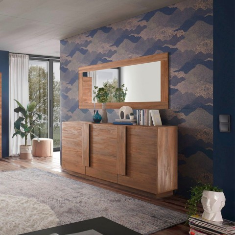 Madia Küche Wohnzimmer 3 Türen aus modernem Holzdesign Jupiter MR M2. Aktion