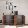 Sideboard Küche Wohnzimmer 3 Türen Holz Modernes Design Jupiter MR M2 Lagerbestand
