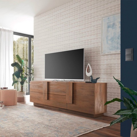 TV-Ständer aus Holz mit 2 Schubladen, 1 Tür, 181 cm Jupiter MR T1 Aktion