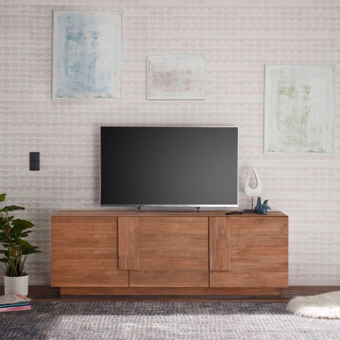Modernes TV-Möbel aus Holz mit 3 Türen, Jupiter MR T2. Aktion