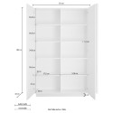 Wohnzimmerschrank Küchenschrank 2-türig Holz H193cm Jupiter MR High Modell
