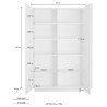 Wohnzimmerschrank Küchenschrank 2-türig Holz H193cm Jupiter MR High Modell