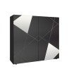 Moderne grauglasierte Anrichte mit 2 Spiegeltüren Vittoria Glam GR Angebot