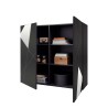 Moderne grauglasierte Anrichte mit 2 Spiegeltüren Vittoria Glam GR Sales