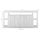 Credenza madia Wohnzimmer modernes Design 210cm 4 Türen aus Radis MR Holz Katalog