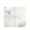Weiße Anrichte für Wohnzimmer, 2 Türen, geometrisches Design, Vittoria Glam WH Sales