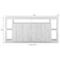Moderne Design-Kommode, schwarz, Holz, 4 Türen, 210 cm, Radis NR Katalog