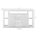 Madia Sideboard Schwarzholz 2 Türen 3 Schubladenen Moderne Design Regal NR Katalog