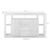 Moderne Anrichte aus schwarzem Holz mit 2 Türen und 3 Schubladen, Design Astante NR Katalog