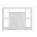 Schwarzes Holz-Sideboard 134 cm, modernes Design, 2 Türen, Lema NR Katalog