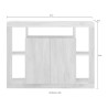 Schwarzes Holz-Sideboard 134 cm, modernes Design, 2 Türen, Lema NR Katalog