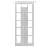 Moderne schwarze Standregal aus Holz, Höhe 217 cm, mit zentraler Tür Jote NR Katalog