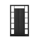 Moderne schwarze Holz-Wohnzimmer-Büchersäule mit 2 Türen Albus NR Angebot