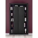 Moderne schwarze Holz-Wohnzimmer-Büchersäule mit 2 Türen Albus NR Sales