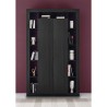 Moderne schwarze Holz-Wohnzimmer-Büchersäule mit 2 Türen Albus NR Sales