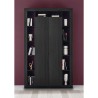 Moderne schwarze Holzsäule Wohnzimmer-Bibliothek mit 2 Türen Albus NR. Sales