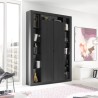 Moderne schwarze Holz-Wohnzimmer-Büchersäule mit 2 Türen Albus NR Aktion