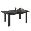 Ausziehbarer Esstisch schwarz 90x137-185cm aus Holz Avant Rimini Angebot