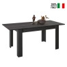 Ausziehbarer Esstisch schwarz 90x137-185cm aus Holz Avant Rimini Verkauf