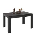Ausziehbarer Esstisch schwarz 90x137-185cm aus Holz Avant Rimini Sales