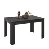 Ausziehbarer Esstisch schwarz 90x137-185cm aus Holz Avant Rimini Sales