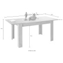 Ausziehbarer Esstisch schwarz 90x137-185cm aus Holz Avant Rimini Katalog