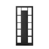 Moderne schwarze Standregal aus Holz, Höhe 217 cm, mit zentraler Tür Jote NR Angebot