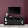 Moderne schwarze TV-Ständer mit Klapptür aus Holz und Rollen Misia NR. Sales