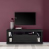 Moderner TV-Ständer aus schwarzem Holz mit Klapptür Misia NR Sales