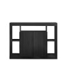 Schwarzes Holz-Sideboard 134 cm, modernes Design, 2 Türen, Lema NR Angebot