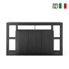 Sideboard Moderne Kommode Buffet aus schwarzem Holz 3 Türen 172cm Vivian NR Verkauf