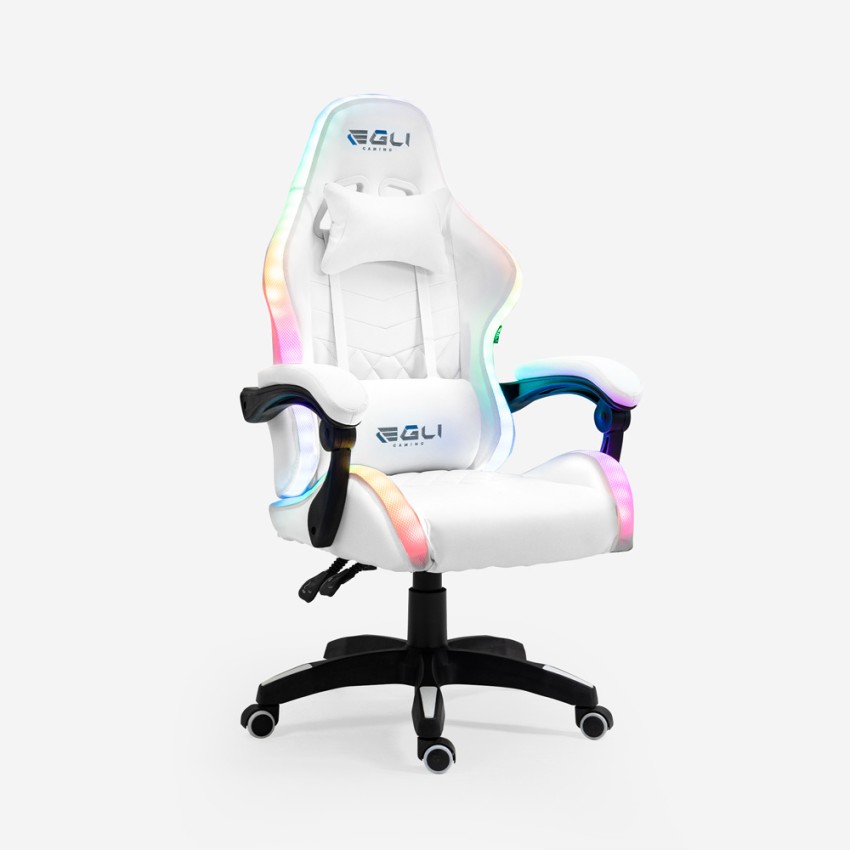 Gaming-Sessel für Kinder, RGB-LED-Leuchten, ergonomischer Stuhl Pixy Junior