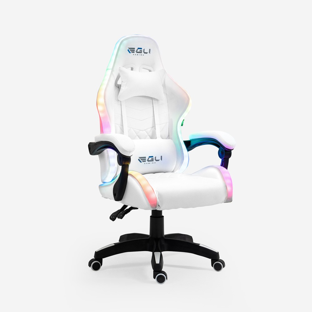 ergonomischer Gaming Stuhl Bürostuhl für Kinder LED RGB Stuhl Pixy Junior