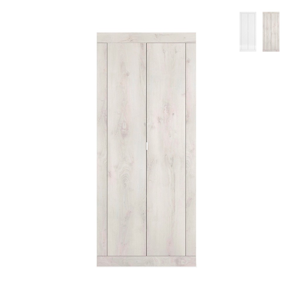 Moderner 2-türiger Kleiderschrank mit Garderobe für den Eingangsbereich Penny Basic