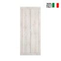 Moderner 2-türiger Kleiderschrank mit Garderobe für den Eingangsbereich Penny Basic Rabatte
