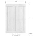 Flurschrank Mehrzweck 2-türig 78x116cm Basic Jessy 