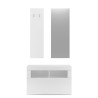 Garderoben-Set mit Spiegel, Schuhregal und Schrank für den Eingangsbereich Basic Triangle Lagerbestand