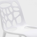 Weiß Quadratisch Tisch und 2 Stühle Farbiges Polypropylen-Innenmastenset Gelateria Cocktail