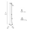 Solardusche Garten Pool 36 Liter mit Fußwascher Big Happy Five F620 