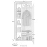 Moderne Garderobe-Garderobenschrank mit Spiegeltür und Kleiderstange für deinen Eingangsbereich - Mitral 