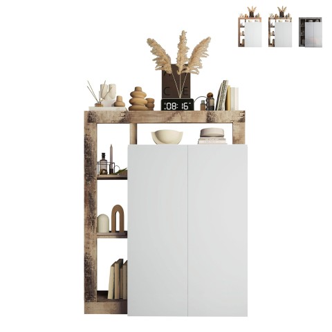 Moderne Anrichte Sideboard Wohnzimmer 2 Türen 5 Fächer Delma Aktion