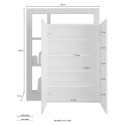Moderne Anrichte Sideboard Wohnzimmer 2 Türen 5 Fächer Delma 