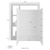 Moderne Anrichte Sideboard Wohnzimmer 2 Türen 5 Fächer Delma 