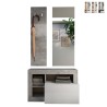 Moderner Dielen-Set mit Schuhschrank, Garderobe und Spiegel Claire Aktion