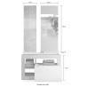 Moderner Dielen-Set mit Schuhschrank, Garderobe und Spiegel Claire 