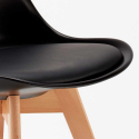 Schwarz Quadratisch Tisch und 2 Stühle Farbiges Polypropylen-Innenmastenset Nordica Mojito