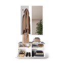 Garderoben-Set mit Schuhschrank, Weiß Hochglanz, und Spiegel Freya Sales