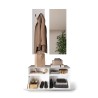 Garderoben-Set mit Schuhschrank, Weiß Hochglanz, und Spiegel Freya Sales