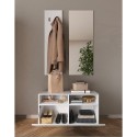 Garderobenständer Eingangsbereich, glänzend weiß und Freya Spiegelschrank Katalog